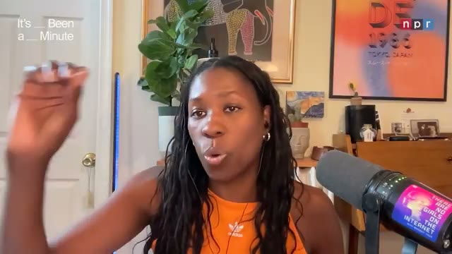A still from an AI-generated video depicting a Black woman in a grocery store, with 'Sora' or 'V3' branding visible.