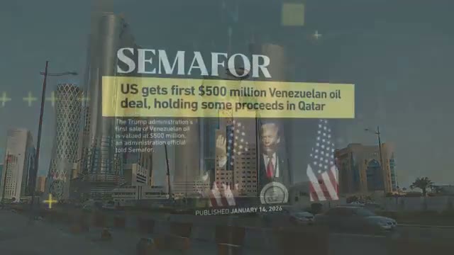 A graphic depicts money flowing from oil sales into a Qatari trust fund, then disbursed as an 'allowance' to Venezuela.