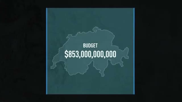 A dynamic infographic breaks down the Pentagon's $853 billion budget into major categories like Operations & Maintenance, Personnel, and R&D.
